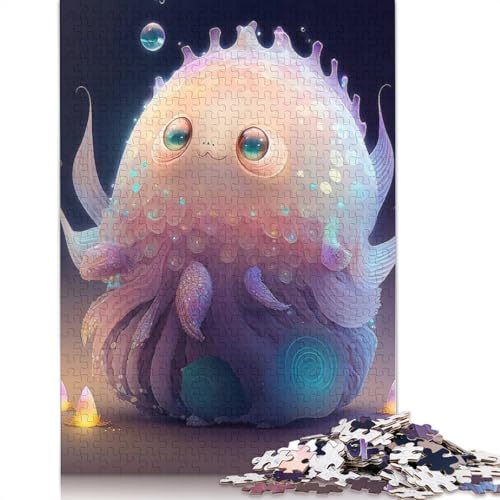 Puzzle für Erwachsene 1000 Teile niedliche Monster Holzpuzzle für Erwachsene Lernspiel Herausforderung Spielzeug 1000 Teile (75x50cm) von QASEYIPV