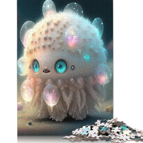 Puzzle für Erwachsene 1000 Teile niedliche Monster Holzpuzzle für Erwachsene nachhaltige Puzzlespiele Halloween-Geschenke 1000 Teile (75x50cm) von QASEYIPV
