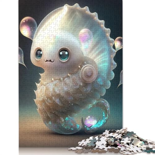 Puzzle für Erwachsene 1000 Teile niedliche Monster Holzpuzzle für Erwachsene nachhaltige Puzzlespiele Halloween-Geschenke 1000 Teile (75x50cm) von QASEYIPV