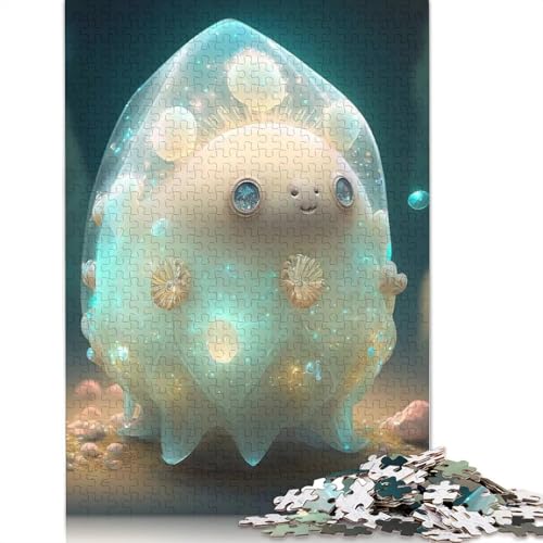 Puzzle für Erwachsene 1000 Teile niedliche Monster Holzpuzzle für Erwachsene nachhaltige Puzzlespiele Halloween-Geschenke 1000 Teile (75x50cm) von QASEYIPV