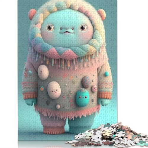 Puzzle für Erwachsene 1000 Teile niedliche Monster Holzpuzzle für Erwachsene nachhaltige Puzzlespiele Halloween-Geschenke 1000 Teile (75x50cm) von QASEYIPV