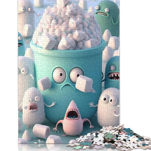 Puzzle für Erwachsene 1000 niedliche Monster Puzzle Erwachsene Puzzle Lernspiel Herausforderung Spielzeug 1000 Teile (75x50cm) von QASEYIPV