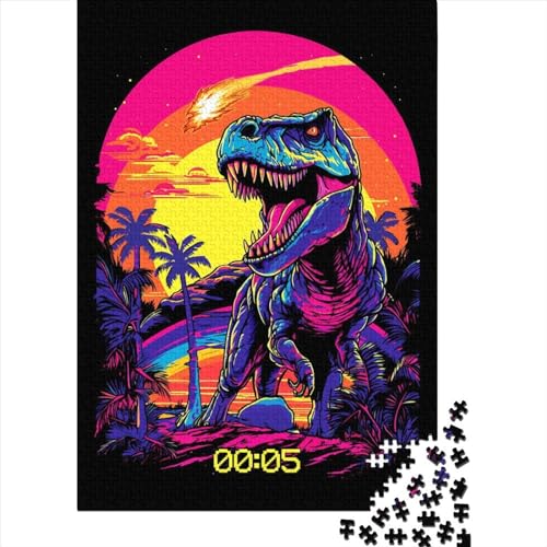 Puzzle für Erwachsene 1000 wilde Dinosaurier Puzzle für Erwachsene Lernspiel Herausforderung Spielzeug 1000 Teile (38x26cm) von QASEYIPV