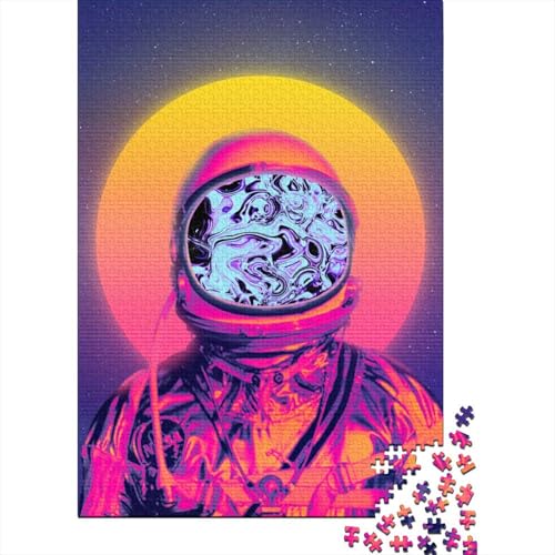 Puzzle für Erwachsene ASTRONAUTA Puzzle für Erwachsene Lernspiel Herausforderung Spielzeug 1000 Teile (75x50cm) von QASEYIPV