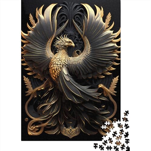 Puzzle für Erwachsene Der Goldene Phönix Puzzle für Erwachsene Lernspiel Herausforderung Spielzeug 1000 Teile (38 x 26 cm) von QASEYIPV