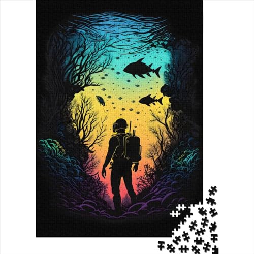 Puzzle für Erwachsene Die Schönheit des Meereslebens Puzzle für Erwachsene Lernspiel Herausforderung Spielzeug 1000 Teile (38x26cm) von QASEYIPV