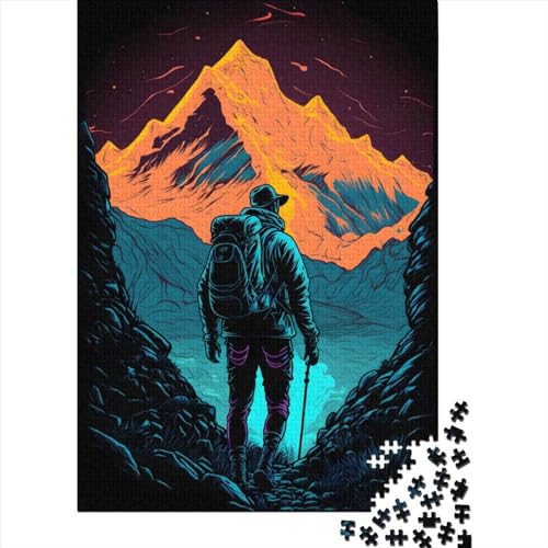Puzzle für Erwachsene Golden Mountain Adventure Puzzle für Erwachsene Lernspiel Herausforderung Spielzeug 1000 Teile (75x50cm) von QASEYIPV
