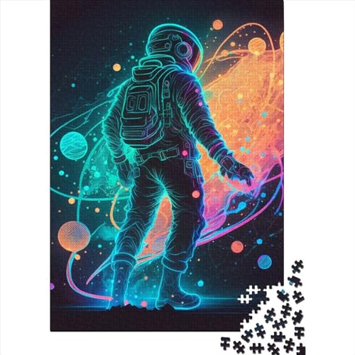 Puzzle für Erwachsene Space Astronaut2 Puzzle für Erwachsene Lernspiel Herausforderung Spielzeug 1000 Teile (75x50cm) von QASEYIPV