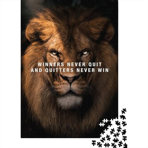 Puzzle für Erwachsene Winner Never Quit Puzzle für Erwachsene Lernspiel Herausforderung Spielzeug 1000 Teile (75x50cm) von QASEYIPV