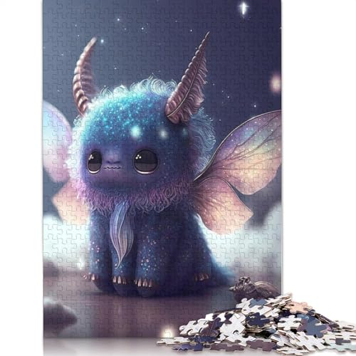 Puzzle für Erwachsene mit niedlichen Monstern, 1000 Teile, Holzpuzzle für Erwachsene, Lernspiel, Herausforderung, Spielzeug, 1000 Teile (75 x 50 cm) von QASEYIPV