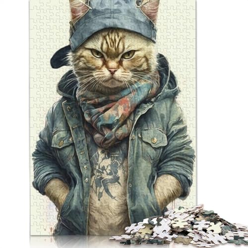 Puzzle für Erwachsene und Jugendliche, 1000 Teile Katze, Kunstpuzzle, Spiel für Familien von Erwachsenen und Teenagern (75x50cm) von QASEYIPV