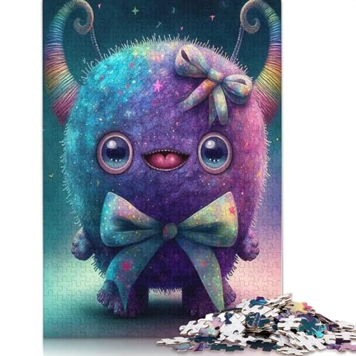 Puzzle für Erwachsene und Teenager, Niedliche Monster, Spiel für Familien von Erwachsenen und Teenagern, 1000 Teile (38x26cm) von QASEYIPV