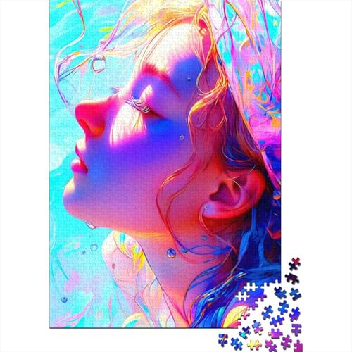 Puzzle mit 1000 Teilen, bunt, für Erwachsene, für Erwachsene und Jugendliche ab 12 Jahren, 1000 Teile (38 x 26 cm) < von QASEYIPV