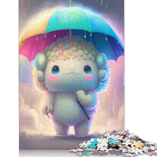Puzzle mit 1000 Teilen, niedliche Monster, Holzpuzzle für Jugendliche, lustige Puzzle, 1000 Teile (75 x 50 cm) von QASEYIPV