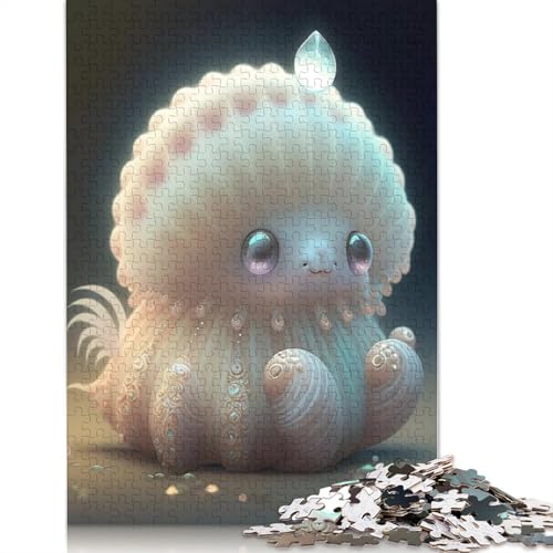 Puzzle mit 1000 Teilen, niedliche Monster, Papierpuzzle für Jugendliche, lustige Puzzle, 1000 Teile (38 x 26 cm) von QASEYIPV