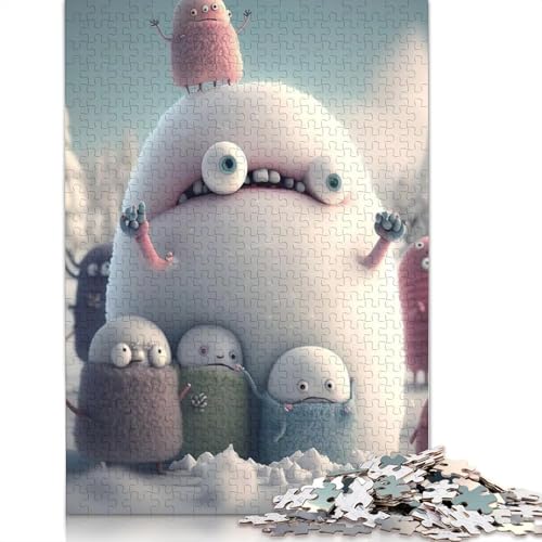 Puzzle mit 1000 Teilen, niedliche Monster, für Erwachsene und Jugendliche, 1000 Teile (75 x 50 cm). von QASEYIPV