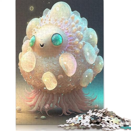 Puzzle mit 1000 Teilen, niedliche Monster für Jugendliche, Geschenke, Holzpuzzle für Erwachsene, pädagogische Spiele für Zuhause, Bastelspielzeug, 1000 Teile (75 x 50 cm) von QASEYIPV
