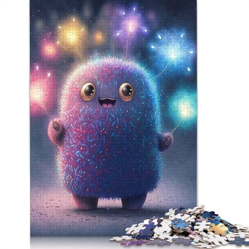 Puzzle mit 1000 Teilen, niedliche Monster für Jugendliche, Geschenke, Papierpuzzle für Erwachsene, pädagogische Spiele für Zuhause, Bastelspielzeug, 1000 Teile (38 x 26 cm) von QASEYIPV