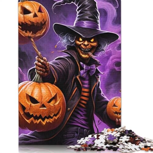 Puzzle mit 1000 Teilen Kürbis und Teufel für Erwachsene, Puzzle für Erwachsene und Jugendliche ab 12 Jahren, 1000 Teile (38 x 26 cm) von QASEYIPV