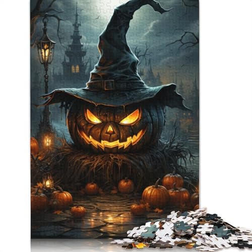 Puzzle mit 1000 Teilen Kürbis und Teufel für Erwachsene und Jugendliche, Lernspielzeug aus Papier, 1000 Teile (38 x 26 cm) von QASEYIPV