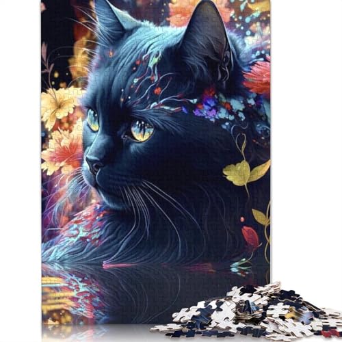 Puzzle mit 1000 Teilen für Erwachsene, Katzen-Design, aus Papier, für Erwachsene und Jugendliche, ideal für die Heimdekoration, 1000 Teile (38 x 26 cm) von QASEYIPV