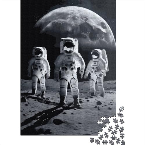 Quadratisches Puzzle, 1000 Teile, Astronaut, für Erwachsene, Holzpuzzle, pädagogisches Spiel für Kinder, 1000 Teile (38 x 26 cm) von QASEYIPV