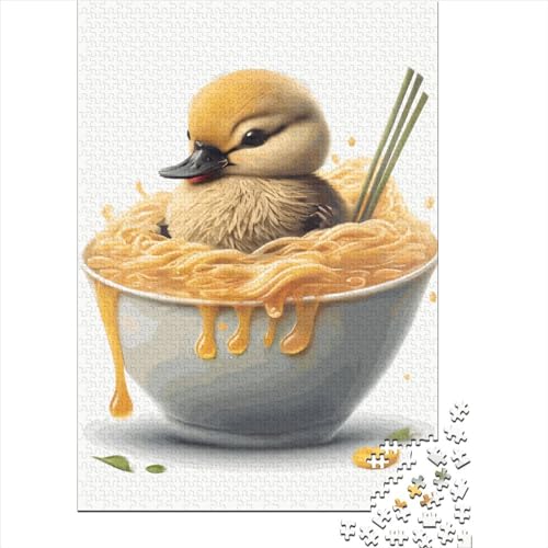 Quadratisches Puzzle, 1000 Teile, Entchen für Erwachsene, Holzpuzzle, Lernspiel für Kinder, 1000 Teile (75 x 50 cm) von QASEYIPV