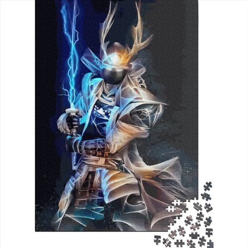 Quadratisches Puzzle, 1000 Teile, Kriegergeist für Erwachsene und Holzpuzzle, pädagogisches Spiel, Herausforderungsspielzeug, 1000 Teile (38 x 26 cm) von QASEYIPV