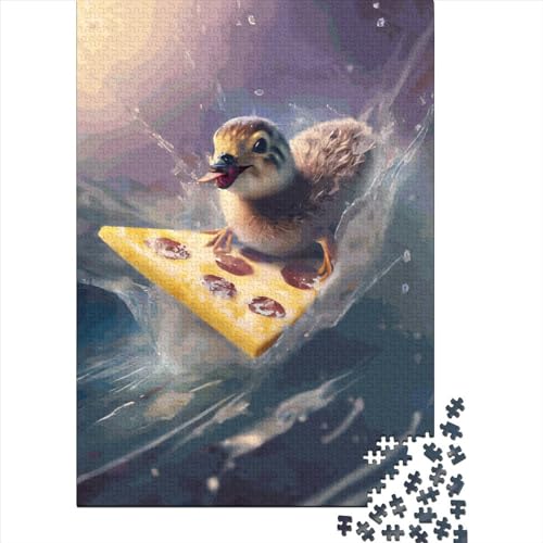 Quadratisches Puzzle, 1000 Teile, Surferenten, für Erwachsene, Holzpuzzle, Herausforderung, Lernspiel, 1000 Teile (38 x 26 cm) von QASEYIPV