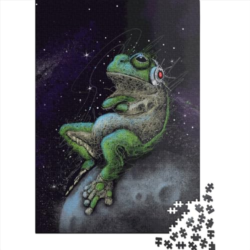 Quadratisches Puzzle, Frosch, 1000 Teile, für Erwachsene und Kinder, aus Holz, 75 x 50 cm Quadratisches Puzzle, Frosch, 1000 Teile, für Erwachsene und Kinder, aus Holz, 75 x 50 cm von QASEYIPV