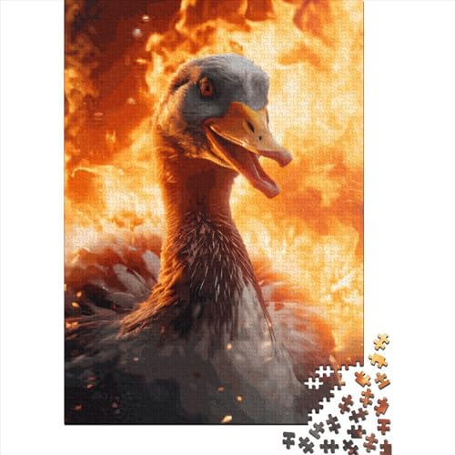 Quadratisches Puzzle, böse Gänse, 1000 Teile, für Erwachsene, Holzpuzzle, pädagogisches Spielzeug, 1000 Teile (38 x 26 cm) von QASEYIPV