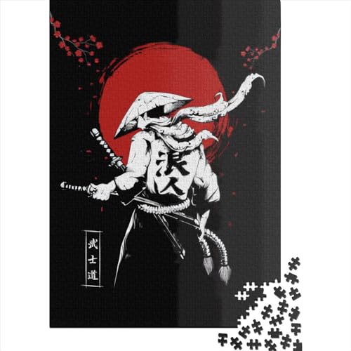 Quadratisches Samurai-Krieger-Puzzle, 1000 Teile, für Erwachsene und Kinder, aus Holz, 38 x 26 cm von QASEYIPV