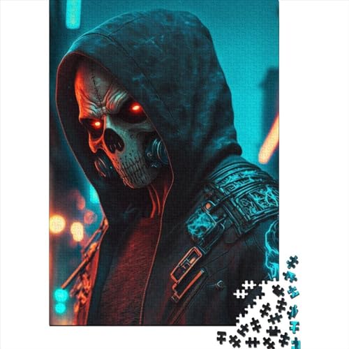 Skeleton Hacker3 Puzzle für Erwachsene, Holzpuzzle für Erwachsene, für Familienspaß und Spielabende, 1000 Teile (75 x 50 cm) von QASEYIPV