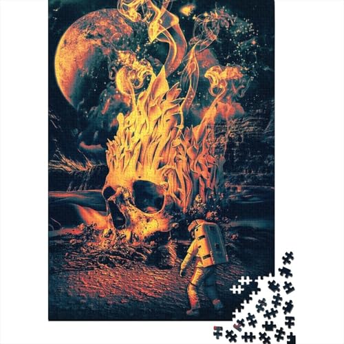 Space Skull41 Holzpuzzle, 1000 Teile, für Erwachsene und Jugendliche, 75 x 50 cm Space Skull41 Holzpuzzle, 1000 Teile, für Erwachsene und Jugendliche, 75 x 50 cm von QASEYIPV