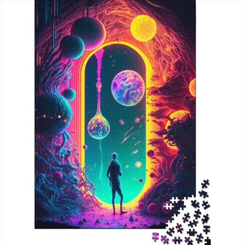 Subject_name> Puzzle 1000 Teile für Erwachsene aus Holz, Lernspiel, Herausforderung Spielzeug 1000 Teile (75 x 50 cm) von QASEYIPV