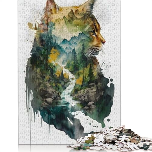 Süßes Katzen-Puzzle, 1000 Teile, Familienspaß, Puzzles für Erwachsene und herausforderndes Spiel, Spiele zum Stressabbau und einzigartige Geschenke, 1000 Teile (75 x 50 cm) von QASEYIPV