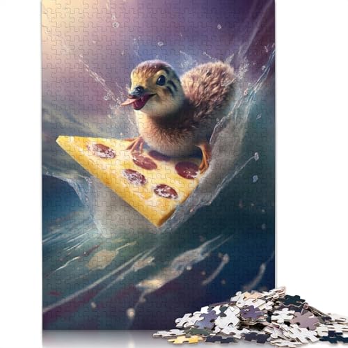 Surfing Ducklings 1000-teiliges Puzzle für Erwachsene, Familienspiel, Teenager, Puzzle 1000 Teile (75 x 50 cm) von QASEYIPV