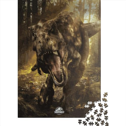 T-Rex-Puzzle, 1000 Teile für Erwachsene, Holzpuzzle für Kinder, Spielzeug für Familienunterhaltung, 1000 Teile (38 x 26 cm) von QASEYIPV