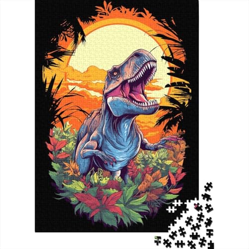 T-Rex-Puzzle für Erwachsene, 1000 Teile, 38 x 26 cm, Lernspiel für Erwachsene von QASEYIPV