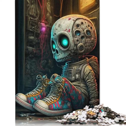 Totenkopf-Kunstpuzzle, 1000 Teile, für Erwachsene, pädagogisches Papierspiel für Jugendliche, 38 x 26 cm Totenkopf-Kunstpuzzle, 1000 Teile, für Erwachsene, pädagogisches Papierspiel für Jugendliche, 38 x 26 cm von QASEYIPV