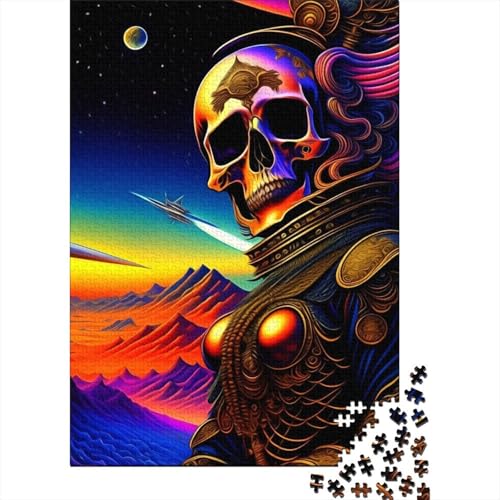 Totenkopf-Puzzle, 1000 Teile, Papierpuzzle für Jugendliche, lustige Puzzle, 1000 Teile (38 x 26 cm) von QASEYIPV