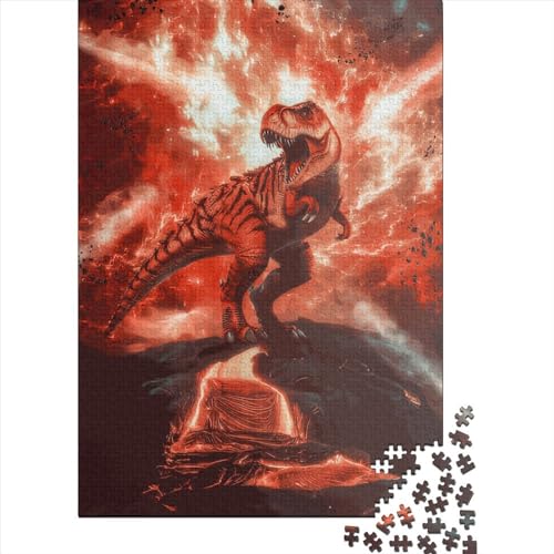 Tyrannosaurus Rex Puzzle 1000 Teile Holzpuzzle, Lernspiel für Erwachsene, 1000 Teile (38 x 26 cm) von QASEYIPV