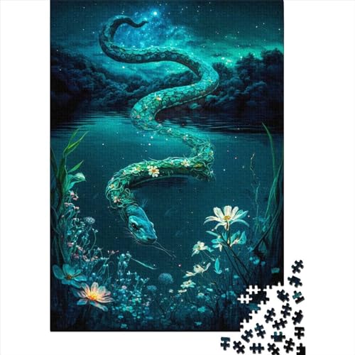 Übernatürliche Schlangenpuzzle für Erwachsene, 1000 Teile Puzzle für Jugendliche ab 12 Jahren, Geschenke für Heiligabend, 1000 Teile (75x50cm) von QASEYIPV