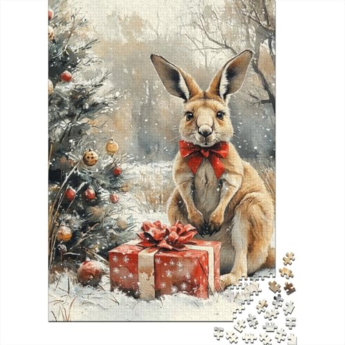 Weihnachtshasen-Puzzle, einzigartige Heimdekoration, 100% recycelter Karton, Puzzle für Jungen oder Mädchen, 1000 Teile (75 x 50 cm) von QASEYIPV