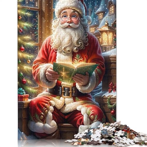 Weihnachtsmann Puzzle 1000 Teile für Erwachsene, Holzpuzzle, Lernspiel für Erwachsene Teenager, 1000 Teile (75x50cm) von QASEYIPV
