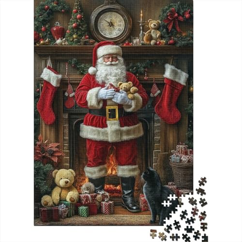 Weihnachtsmann Puzzle 1000 Teile für Erwachsene Lernspiele 1000 Teile (75x50cm) von QASEYIPV