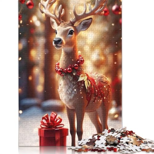 Weihnachtsmann-Puzzle für Erwachsene und Jugendliche, 1000 Teile, aus Holz, für Erwachsene und Jugendliche ab 12 Jahren, 1000 Teile (75 x 50 cm) von QASEYIPV