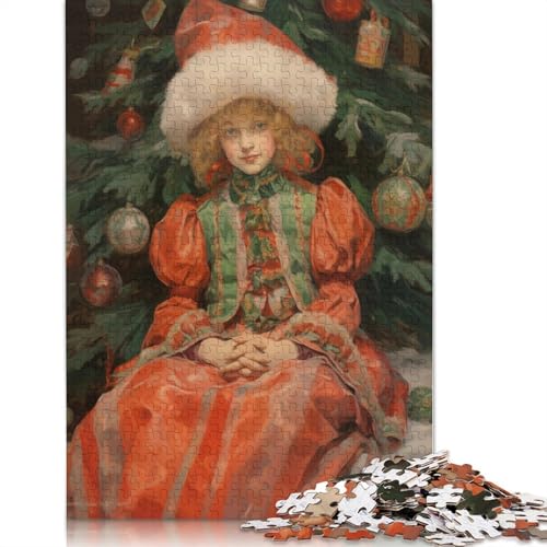 Weihnachtspuzzle „Junge Frau Claus“, DIY-Spiel, rechteckiges Papierpuzzle für Jungen oder Mädchen, Geburtstagsgeschenk, 1000 Teile (75 x 50 cm) von QASEYIPV