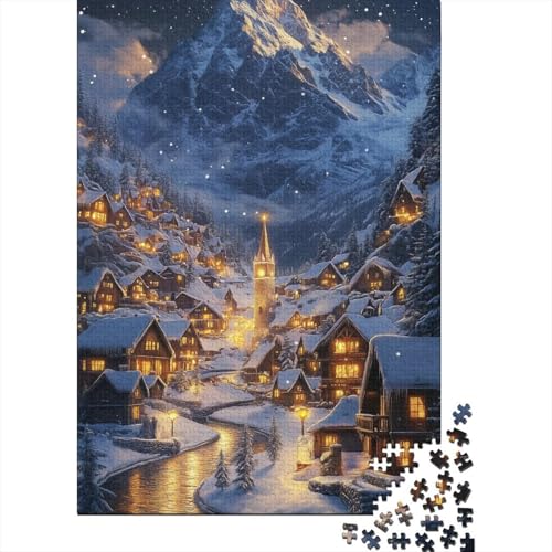 Weihnachtspuzzle 1000 Teile für Erwachsene, Lernpuzzle, Spiele 1000 Teile (75 x 50 cm) von QASEYIPV