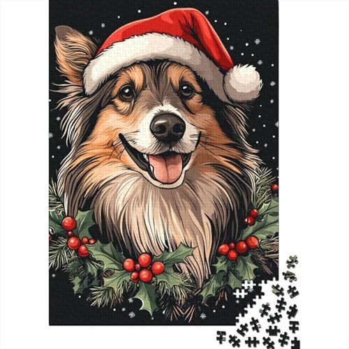 Weihnachtspuzzle mit Hunden, 1000 Teile für Erwachsene, pädagogisches Spielzeug, 1000 Teile (38 x 26 cm) von QASEYIPV